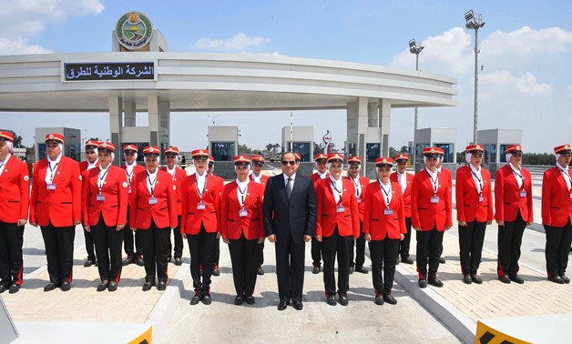 President Abdel Fatah al-Sisi inaugurates road projects on September 9, 2018 - Press Photo