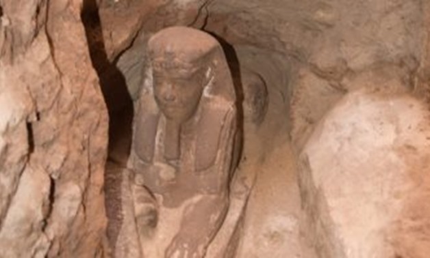 A sphinx statue made of sandstone was discovered in Aswan by the Egyptian archaeological mission working on the project of reducing the groundwater level in the Temple of KomOmbo - Egypt Today.