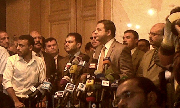 FILE: The spokesperson of the pro-Muslim Brotherhood movement, Judges for Egypt, Waleed al-Sharaby