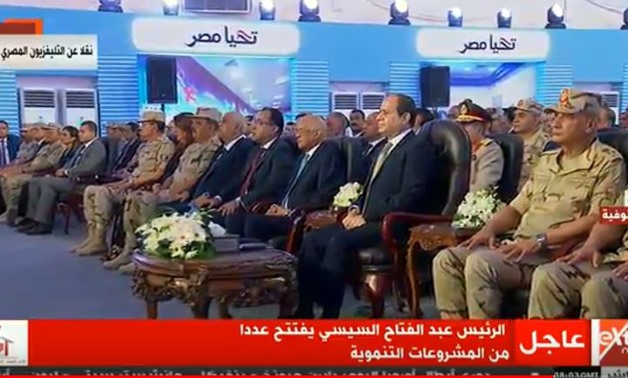 Sisi inaugurate Wednesday a military hospital in Menoufia governorate to serve both civilians and military personnel - Screen shot from Extra news channel 