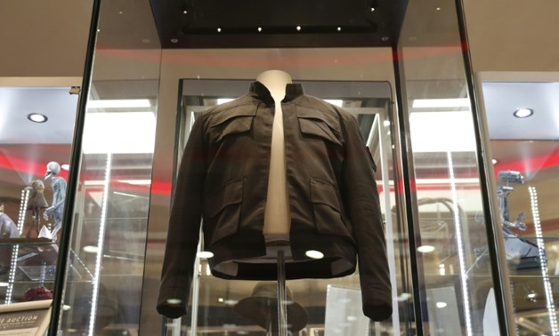 Han Solo's jacket from "The Empire Strikes Back" is expected to fetch up to £1 million at Thursday's auction-AFP / Adrian DENNIS

