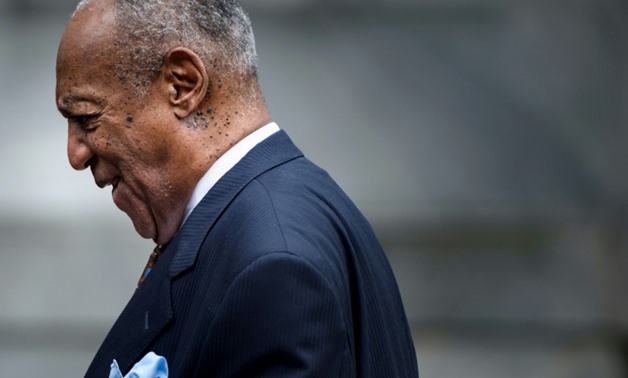 The 81-year-old Bill Cosby, seen here after the first day of his sentencing hearings, is the first celebrity convicted and sentenced for a sex crime since the start of the #MeToo era
