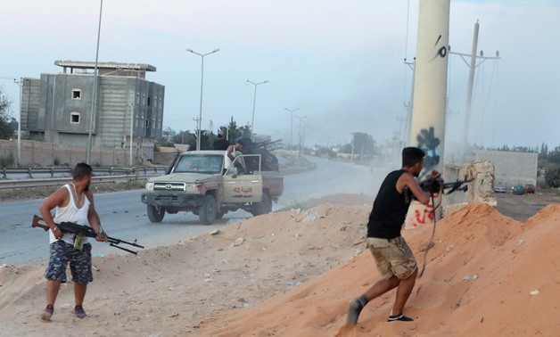 Armed forces allied to internationally recognised government fight with armed group in Tripoli, Libya September 21, 2018. REUTERS/Hani Amara