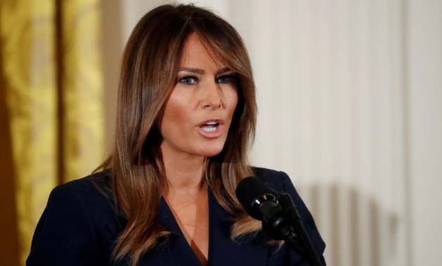 First lady Melania Trump participates in a celebration of military mothers and spouses at the White House in Washington, U.S., May 9, 2018. REUTERS/Leah Millis