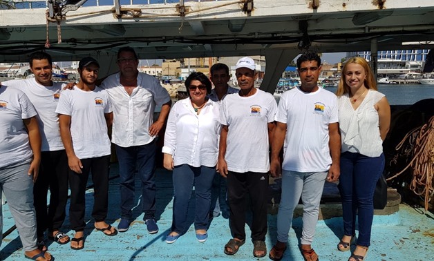 Egypt’s Ambassador to Cyprus Mai Taha Khalil received on Saturday the 4 Egyptian fishermen who were taken into custody by Turkish forces in Northern Cyprus last week