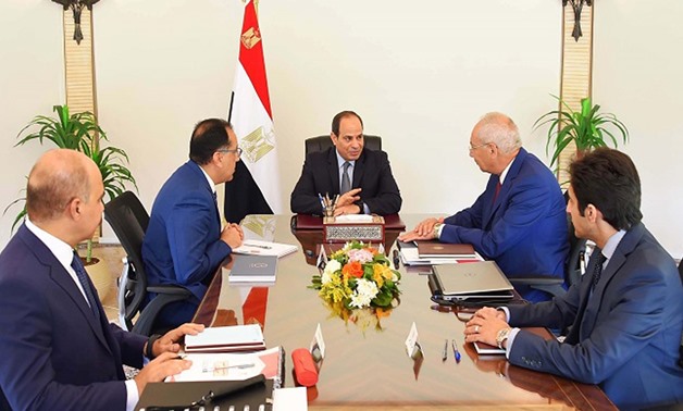 Sisi met with Prime Minister Moustafa Madbouli and Dar Al-Handasah’s Director Mohamed Yehia Zaki
