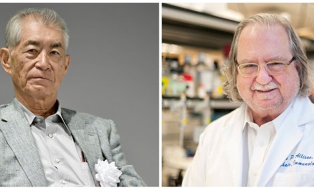 A combination photo shows Ph.D. James P. Allison of MD Anderson Cancer Center at The University of Texas in this picture obtained from MD Anderson Cancer Center at The University of Texas on October 1, 2018 (R) and Kyoto University Professor Tasuku Honjo 