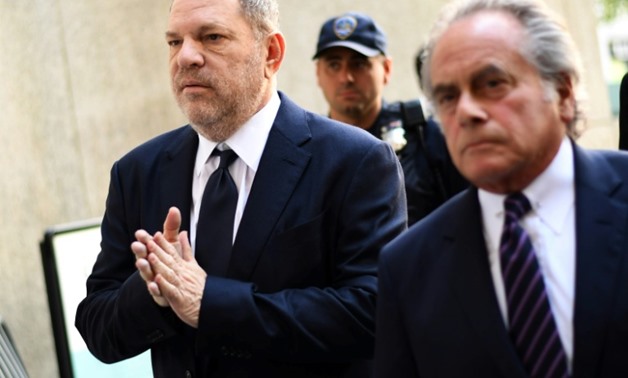 Harvey Weinstein, the disgraced Hollywood Mogul, entering Manhattan criminal court June 5, 2018 with his lawyer, Ben Brafman
