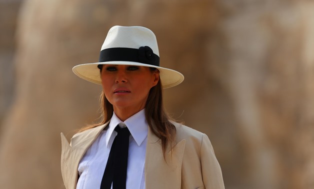 U.S. First Lady Melania Trump visited the Sphinx in Giza- Egypt Today/ Hussein Tallal