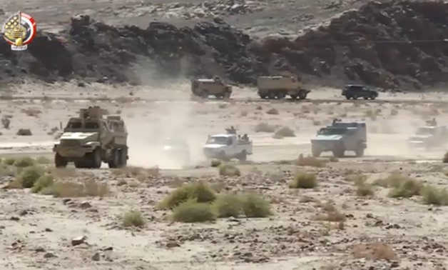 Screenshot from video published by the official military spokesperson regarding the 28th statement of the "Comprehensive Military Operation Sinai 2018"/Facebook