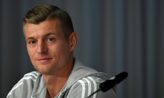 Germany's midfielder Toni Kroos expects six points from their forthcoming away Nations League matches against the Netherlands, in Amsterdam on Saturday, and France, in Paris next Tuesday.
AFP / John MACDOUGALL
