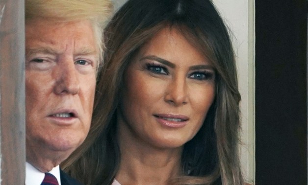 Melania Trump, right, dismisses talk of strain in her marriage with US President Donald Trump
