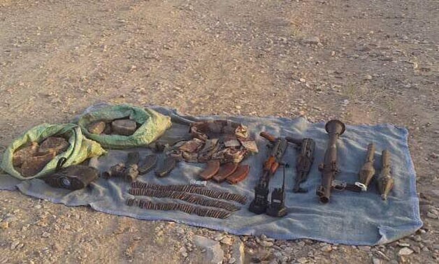 Egyptian army seized weapons and ammunition belonging to militants - Facebook