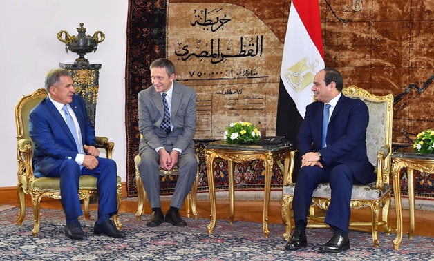 President Sisi meets Tatarstan President Rustam Minnikhanov - Press Photo