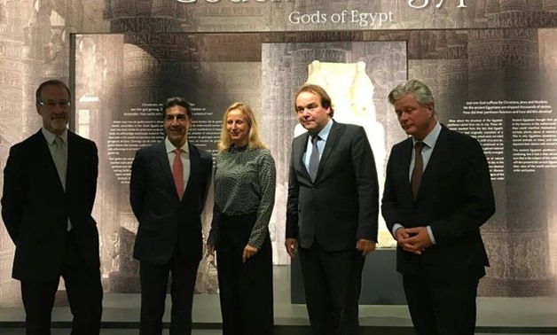 The inauguration of “Egypt’s Gods” exhibition at the Rijksmuseum van Oudheden Museum in Leiden, Netherlands – Egypt ministry of foreign affairs via Facebook 
