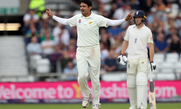 Pakistan's Mohammad Abbas celebrates the wicket of England's Sam Curran Action Images via Reuters/Lee Smith