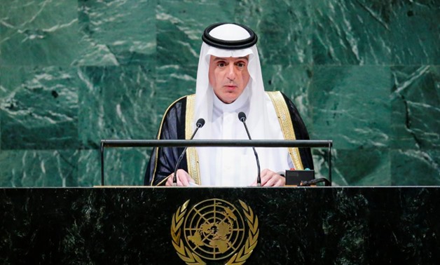 FILE PHOTO: Saudi Arabia's Foreign Minister Adel Ahmed al-Jubeir addresses the 73rd session of the United Nations General Assembly at U.N. headquarters in New York, U.S., September 28, 2018. REUTERS/Eduardo Munoz