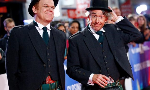 Actors John C. Reilly and Steve Coogan arrive at the world premiere of "Stan and Ollie" during the London Film Festival, in London, Britain October 21, 2018. REUTERS/Henry Nicholls.