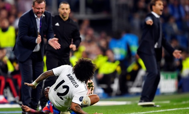 Marcelo suffered an injury against Viktoria Plzen on Tuesday.
AFP/File / GABRIEL BOUYS

