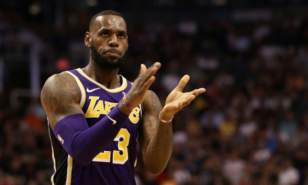 LeBron James celebrated his first win with the Los Angeles Lakers on Wednesday
GETTY IMAGES NORTH AMERICA/AFP / Christian Petersen
