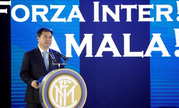 Suning’s Chairman Zhang Jindong attends a news conference with Chinese retailer Suning and Italy’s Inter Milan in Nanjing, Jiangsu Province, China June 6, 2016. REUTERS/Aly Song