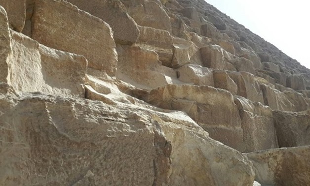 A side of the pyramids of Giza - archive