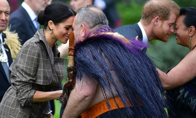 Harry and Meghan received a traditional Maori welcome.