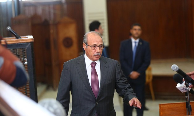 Former Minister of Interior Habib al-Adly entering Cairo Criminal Court to testify in the lawsuit known as “the illegal crossing of eastern borders,” October 28, 2018 - Egypt Today/Hussein Talal 