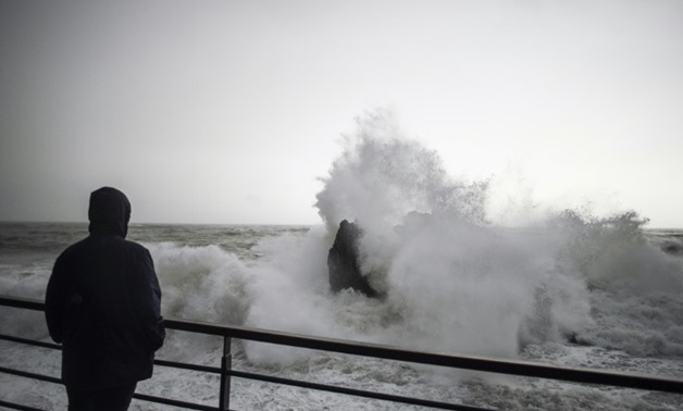 Ferocious storms lashed Italy, with winds up to 180 kilometres an hour (110 mph) in some areas
