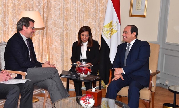 President Sisi (R) meets with the German Transport Minister Andreas Scheuer (L) on October, 31, 2018 – Press photo