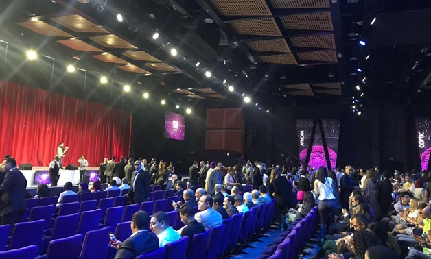 The participants of the World Youth Forum flocked on Friday evening to the theater hall to attend the new play El Za’aer (The Visitor) in addition to a number of performances and dances - Egypt Today 