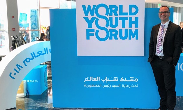 Innovation Lab Specialist Ryan Peña during his participation at the second edition of World Youth Forum in Sharm el-Sheikh - Photo courtesy of Ryan Peña. 