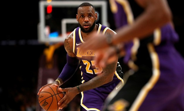 LeBron James scored 28 points as the Los Angeles Lakers overcame their late mistakes and held on for a win over the Portland Trail Blazers
GETTY/AFP/File / Sean M. Haffey
