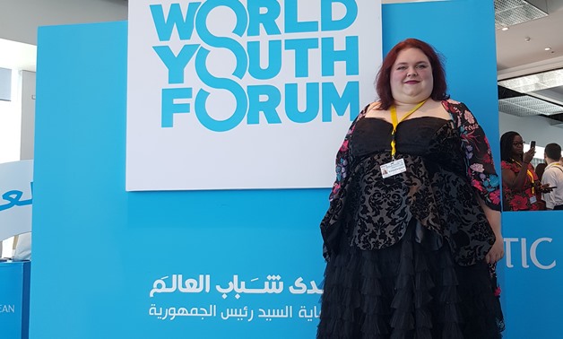 Applied Theatre practitioner Anna Leyden during her participation at 2018 World Youth Forum - Photo courtesy of Anna Leyden