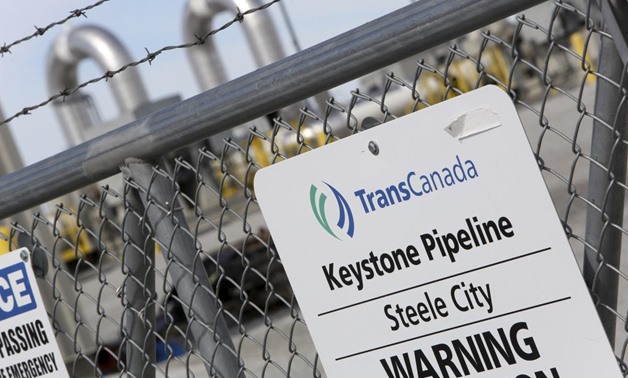 A TransCanada Keystone Pipeline pump station operates outside Steele City, Nebraska, in 2014. REUTERS/Lane Hickenbottom
