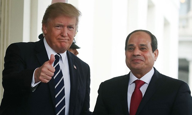American President Donald Trump with Egyptian President Abdel Fatah al-Sisi_Press Photo