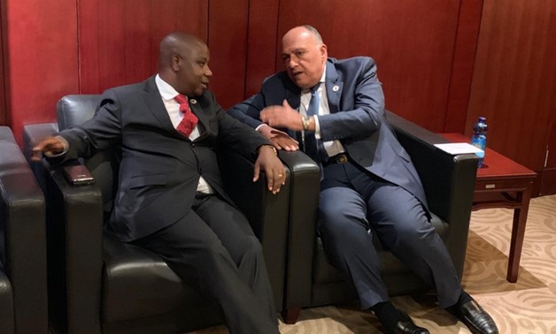 Egypt supports Burundi in all fields, Foreign Minister Sameh Shoukry said Wednesday to his Burundian counterpart Ezekiel Nibigira - courtesy of the Egyptian MFA Spokesperson