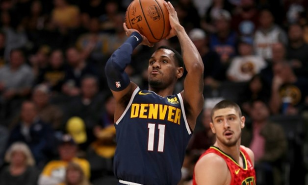Denver's Monte Morris puts up a shot in the Nuggets' blowout win over the Atlanta Hawks
GETTY IMAGES NORTH AMERICA/AFP / MATTHEW STOCKMAN
