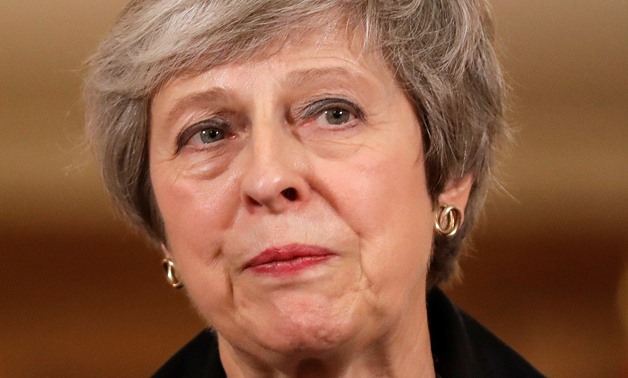 Britain's Prime Minister Theresa May holds a news conference at Downing Street in London, Britain November 15, 2018. Matt Dunham/Pool via Reuters
