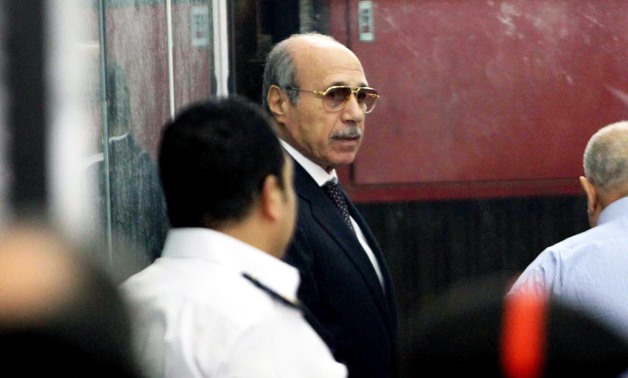 Former interior minister Habib el-Adly attending his trial on November 5, 2016 – (Archive)