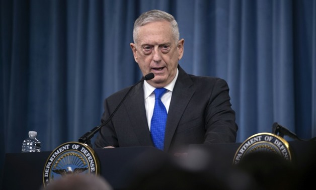 US Defense Secretary Jim Mattis, pictured at the Pentagon in August 2018, said Foal Eagle was being scaled back to a level that would "not be harmful to diplomacy"
