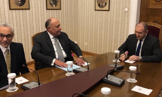 Egyptian Foreign Minister SamehShoukry met Thursday with the Bulgarian President Rumen Radev in Sofia - Press photo