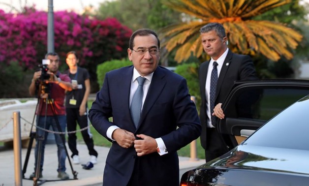 FILE PHOTO: Tarek El Molla, Egypt's Minister of Petroleum and Mineral Resources, arrives for a meeting at the Presidential Palace in Nicosia, Cyprus September 18, 2018. REUTERS/Yiannis Kourtoglou
