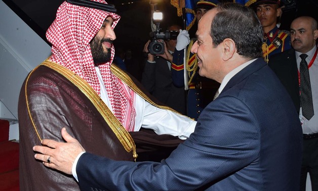 Egyptian President Abdel Fatah al Sisi receives Saudi Crown Prince Mohammed bin Salman - Press photo