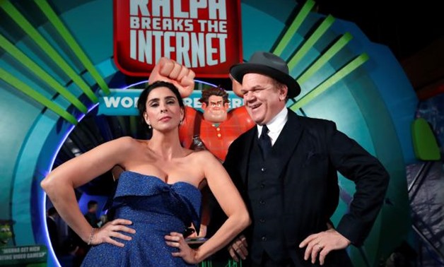 FILE PHOTO: Cast members John C. Reilly and Sarah Silverman pose at the premiere for the movie "Ralph Breaks the Internet" at El Capitan theatre in Los Angeles, California, U.S., November 5, 2018. REUTERS/Mario Anzuoni.