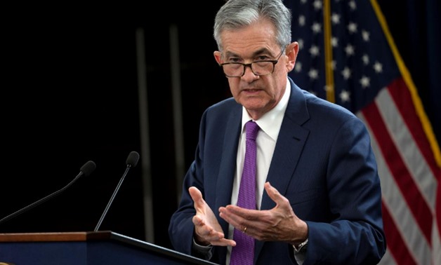 FILE PHOTO: U.S. Federal Reserve Chairman Jerome Powell holds a news conference following a two-day Federal Open Market Committee (FOMC) policy meeting in Washington, U.S., September 26, 2018. REUTERS/Al Drago/File Photo