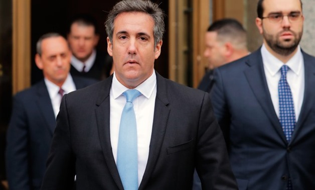 President Donald Trump's personal lawyer Michael Cohen leaves federal court in Manhattan on April 16, 2018. LUCAS JACKSON / REUTERS