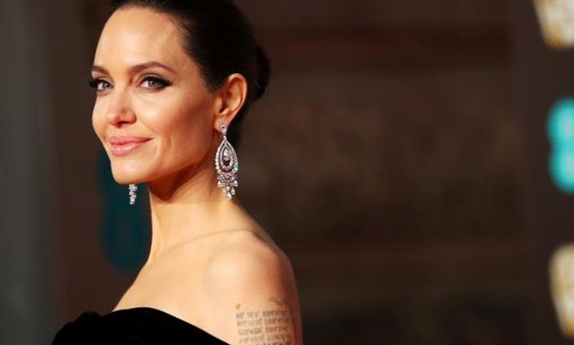 FILE PHOTO: Angelina Jolie arrives at the British Academy of Film and Television Awards (BAFTA) at the Royal Albert Hall in London, Britain, February 18, 2018. REUTERS/Hannah McKay.