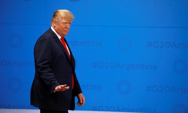 U.S. President Donald Trump arrives for the G20 leaders summit in Buenos Aires, Argentina November 30, 2018. REUTERS/Andres Martinez Casares/Pool
