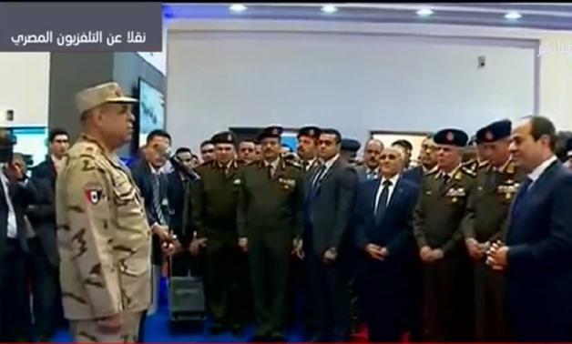 President Abdel Fatah al-Sisi inauguarated on Monday the International Defense and Security Industry Exhibition "EDEX-2018"-TV screenshot 